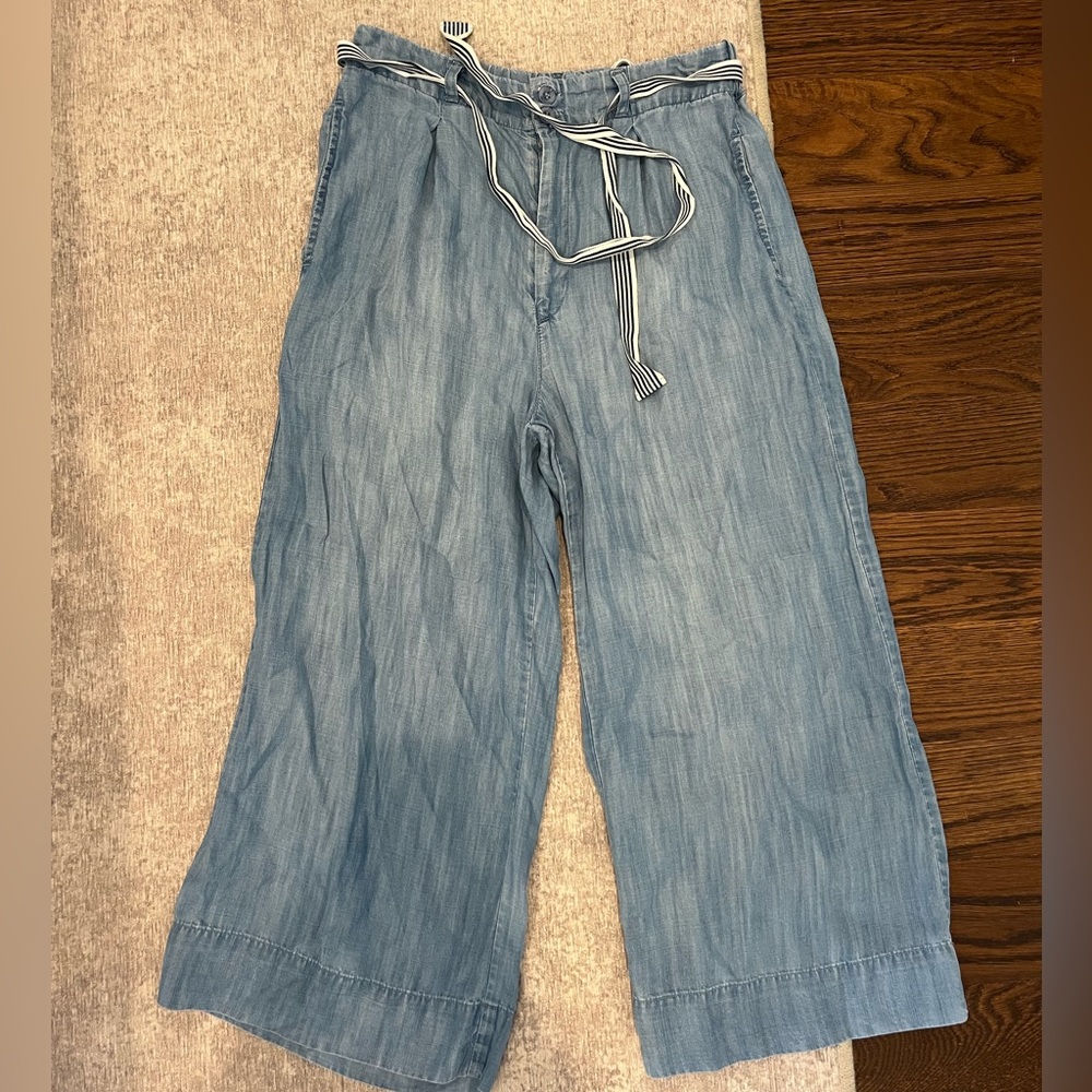 Bella Dahl Lightweight Pants with Striped Belt